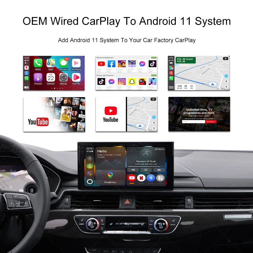 MMB Android 11 CarPlay MMB 11 MMB Box Smart Multimedia Box CarPlay AI Box CarPlay for YouTube Netflix