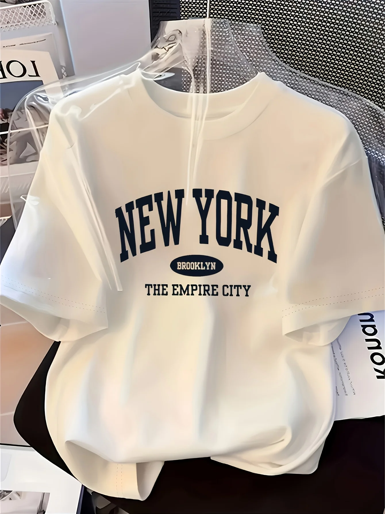 Retro New York Letter Print Crew Neck T-Shirt Casual Comfy Short Sleeve Tops Fashion Harajuku  Summer Streetwear for Men Women