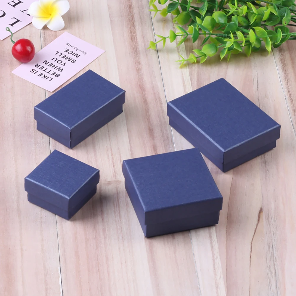 20pc Simple Luxury Black Paper Jewellery Display Case Set