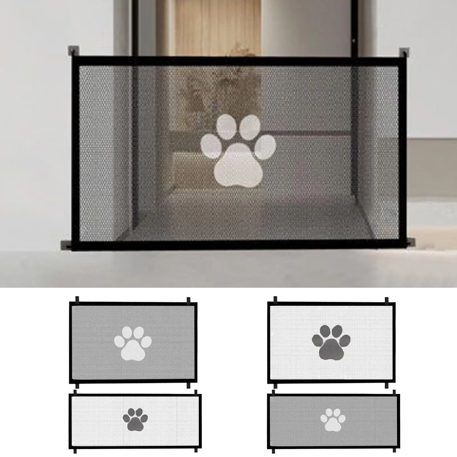 Pets Dog Barrier Fences Baby Safety Gate Pet Isolated Network Stairs Gate Folding Breathable Mesh Playpen For Dog Safety Fence