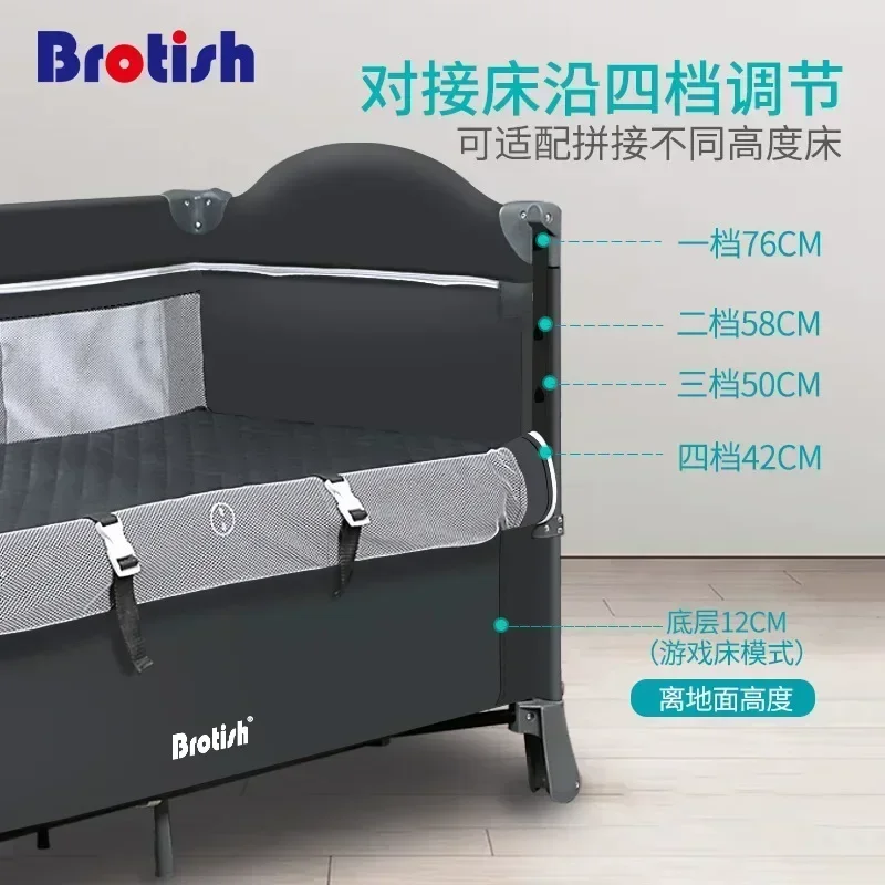 European Folding Baby Crib  Large Bed Multi-functional Portable Newborn Baby Cradle Cot Play Game Bed Bassinet Baby Beds