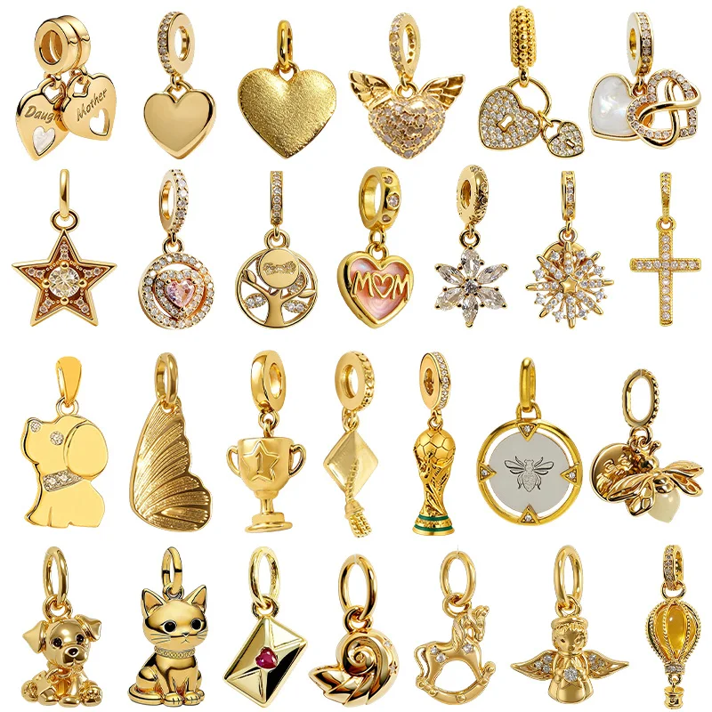 

New Original Charm Beads,Sparkling Angel Dangle Charm&Sparkling Family Tree Dangle Charm,Fit Pendant Bracelet Women Jewelry Gift