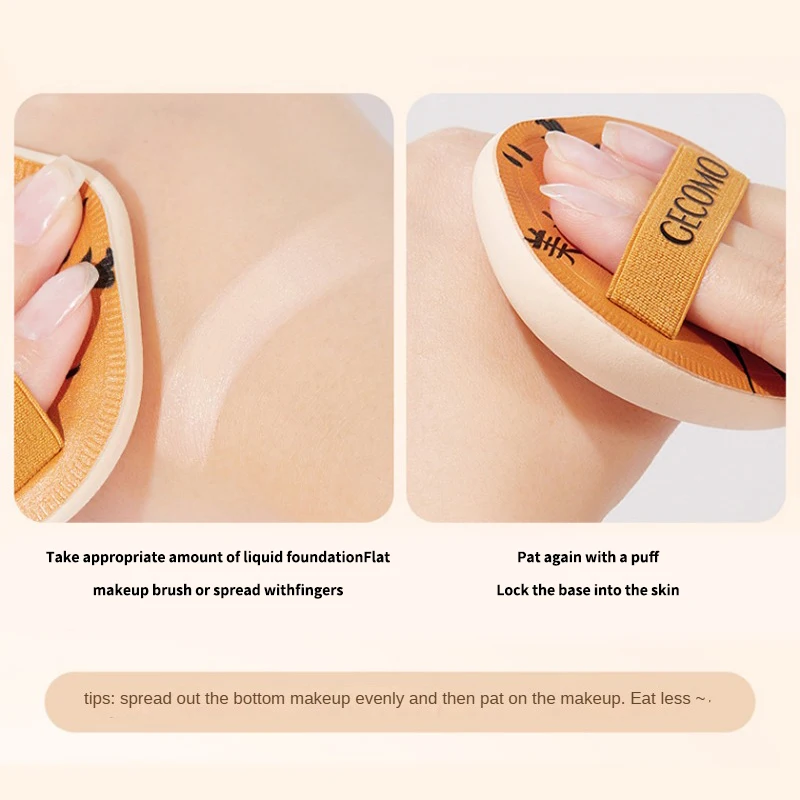 GECOMO Puff de algodón de azúcar de doble punta: aterciopelado, suave y suave para maquillaje húmedo y seco, garantiza un impecable aplicación de base