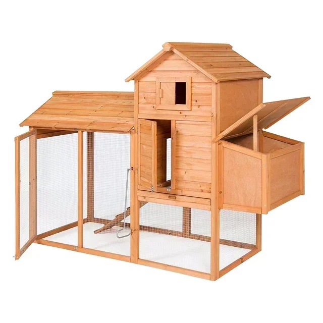 

Reliable Customized Waterproof Outdoor Backyard Multi-function Breeding Wooden Pet House / Chicken Coop