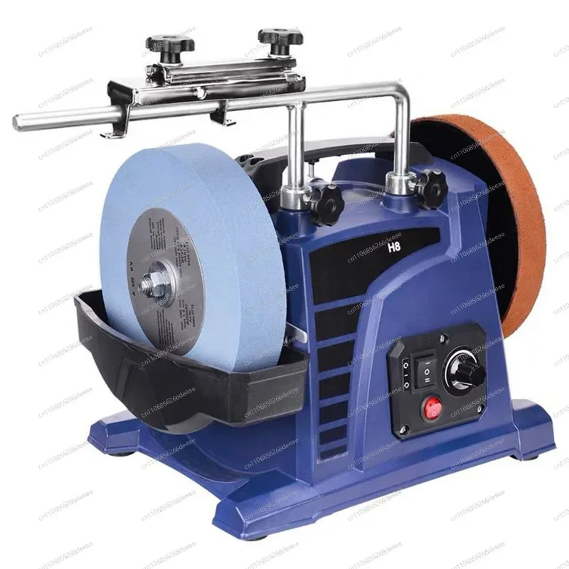 200W H8 Low-Speed Water-Cooled Knife Sharpener – 8-Inch Desktop Grinder for Woodworking Tools & Household Blades