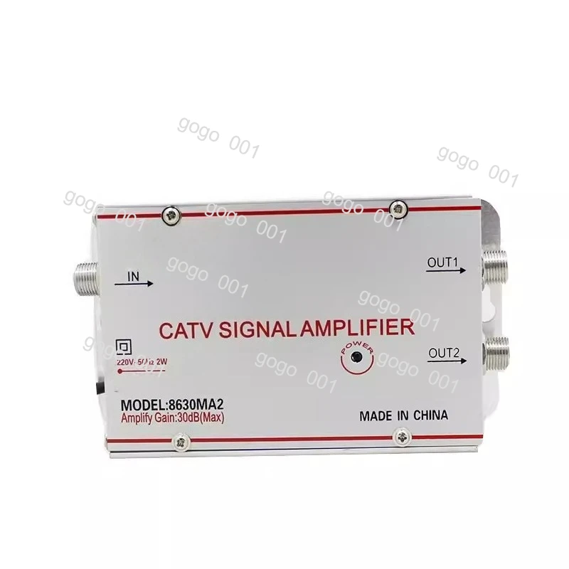 TV Signal Booster Amplifier for Analog & Digital Cable, 1 to 2 Way Splitter to Improve Signal Strength Home Use