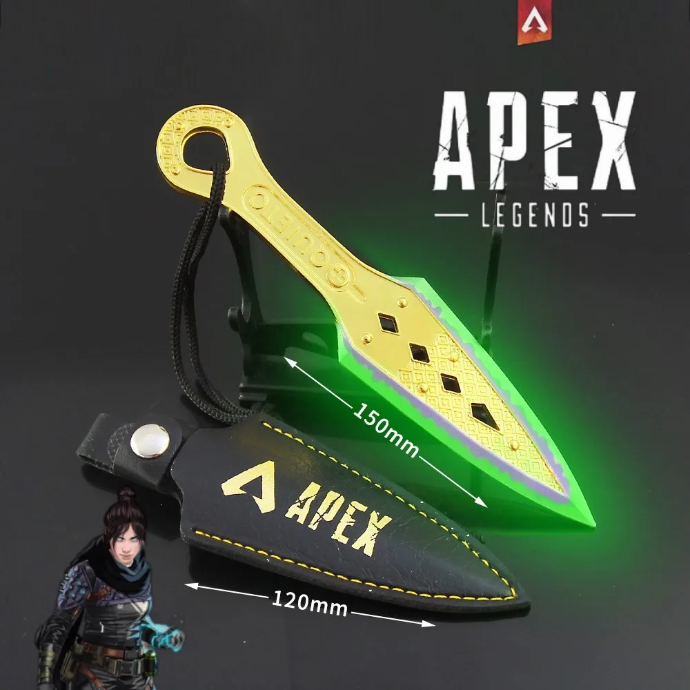 

Apex Legends Heirloom Wraith Heirloom Kunai Game Keychain Weapon Peripheral Knife Katana Sword Samurai Luminous Gifts Kids Toys