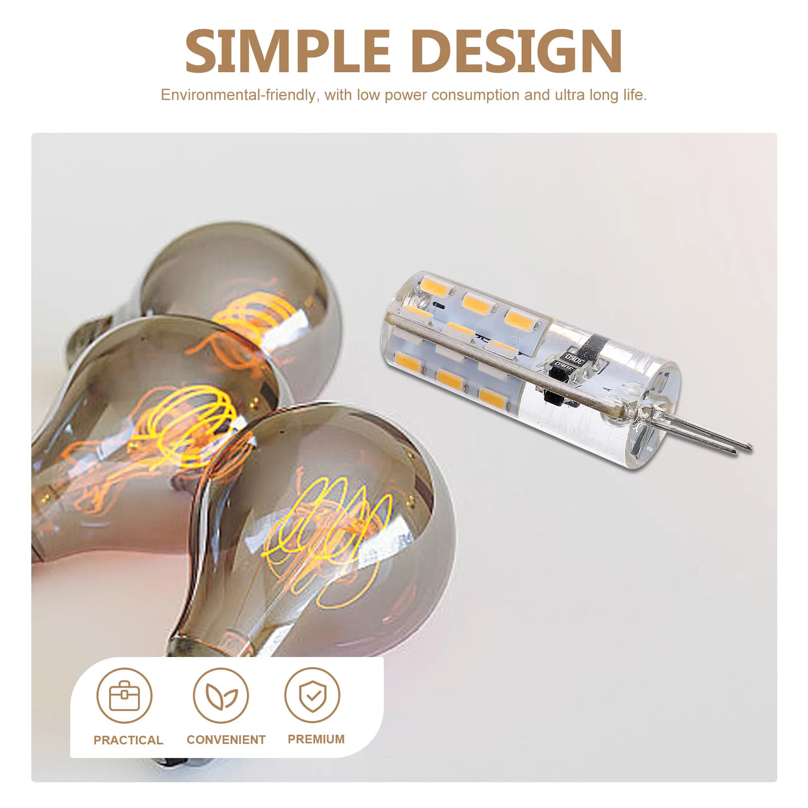 

G4 12V 1.5W 3014 Smd LED Bulb Warm White 105 Lumens Energy Efficient Environmentally Friendly G4 LED Bulb 12V