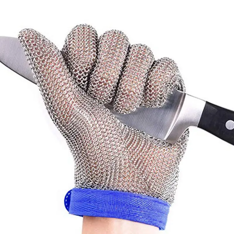 1pcs Cut Resistant Stainless Steel Glove Working Safety Glove Metal Mesh Anti Cutting Kitchen Chef Glove Gardening Hand Protect