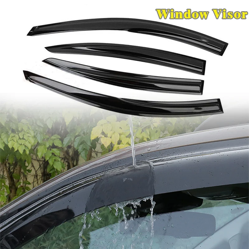 

For Mitsubishi Lancer EX 2008-2017 4Pcs Car Side Window Visor Rain Guard Vent Cover Trim Shade Awnings Shelters Protection Guard