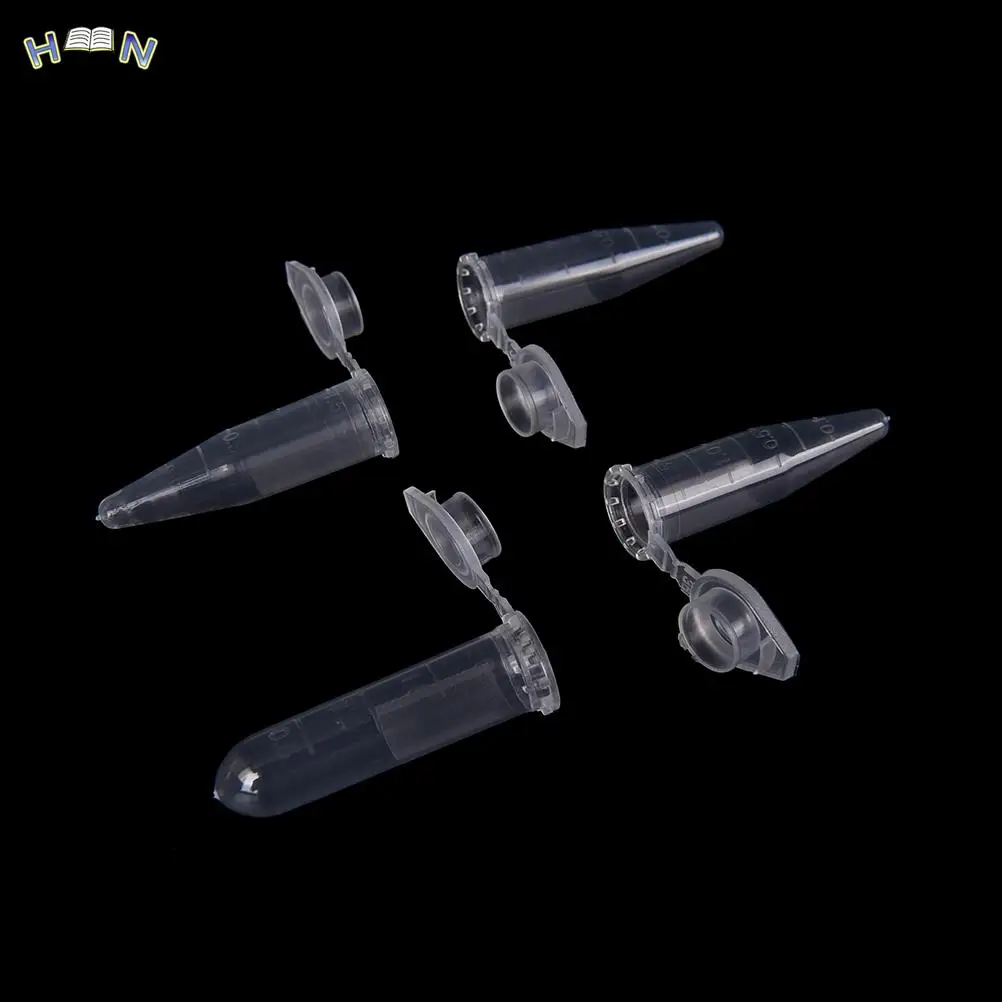 50 Pcs/pack 1.5 ML Disposable Clear plastic centrifuge tube with cap Lab Supplies