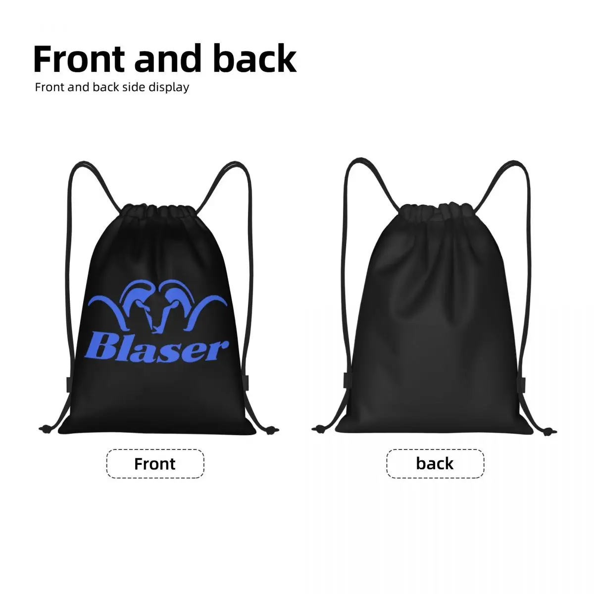 Blue Blaser Firearm Gun Drawstring Bags Men Women Foldable Sports Gym Sackpack Shopping Storage Backpacks