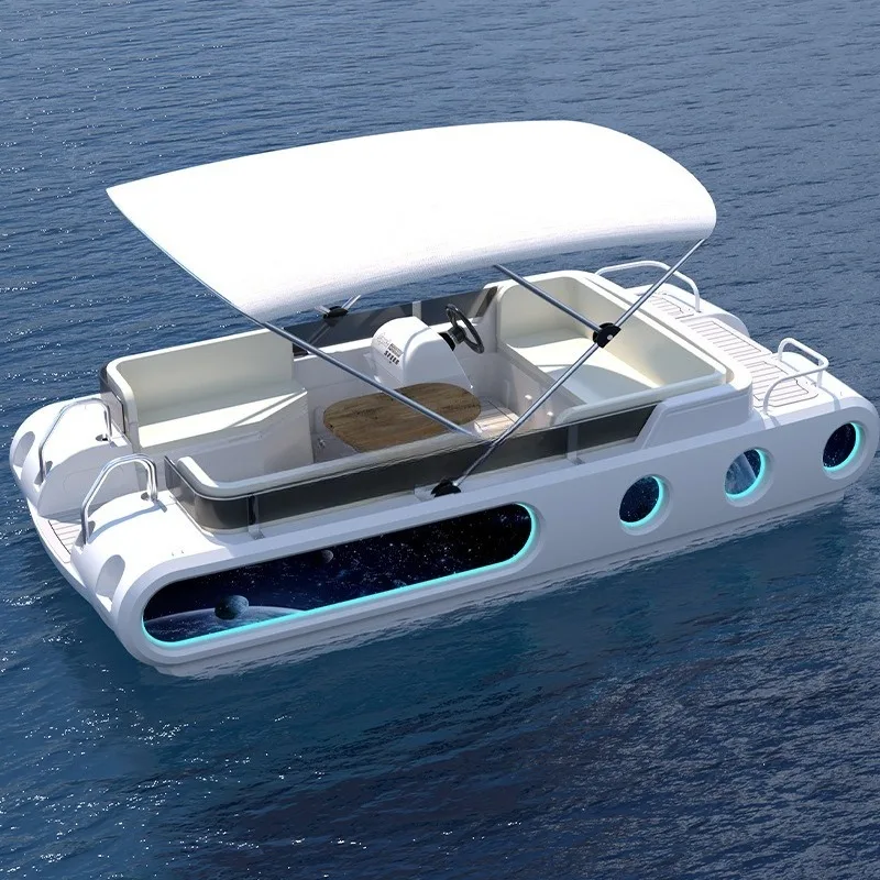 Thickened material water sightseeing yacht parent-child play water electric yacht