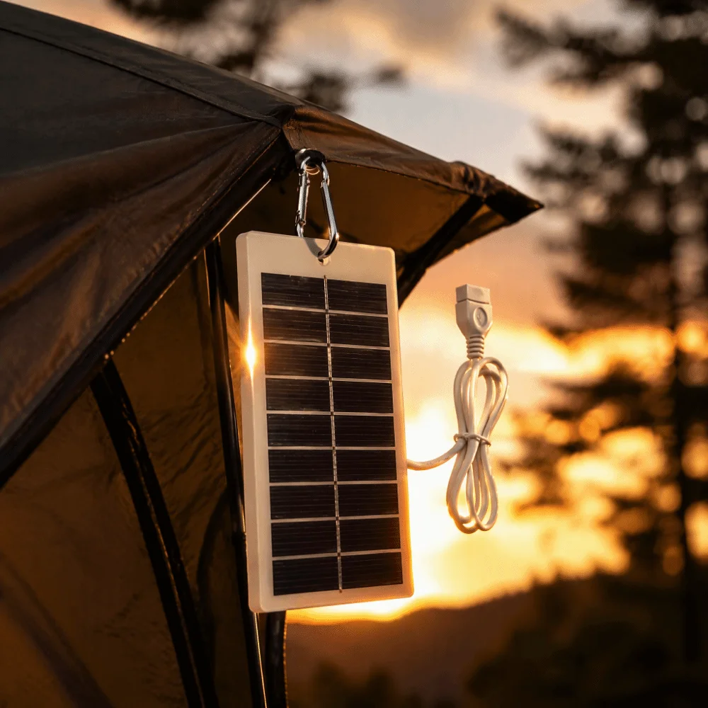 5V 1.5W USB Solar Charger Panel Versatile Power Source with USB Output Portable Solar System Waterproof Durable
