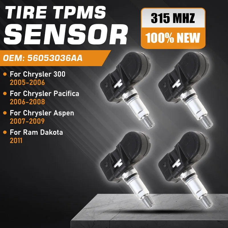 

1/4PCS For Chrysler 300 2005-2006 TPMS Chrysler Pacifica 2006-2008 Chrysler Aspen 2007-2009 Ram Dakota 2011 Tire Pressure Sensor