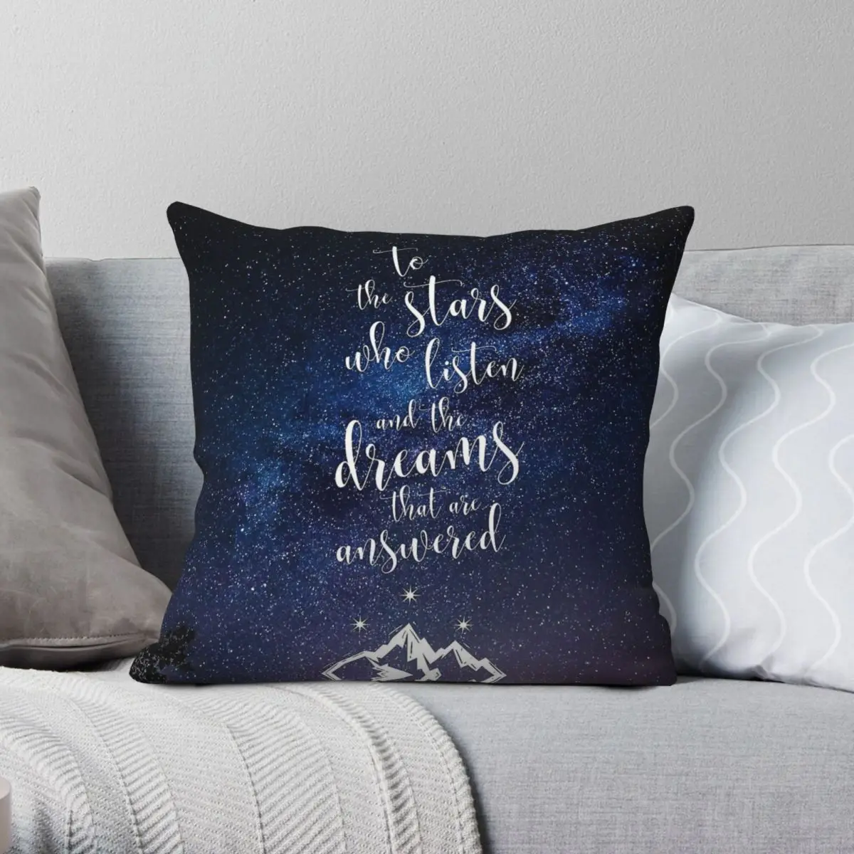 

A Court Of Mist & Fury Quote Square Pillowcase Polyester Linen Velvet Pattern Zip Decor Pillow Case Home Cushion Cover 18"