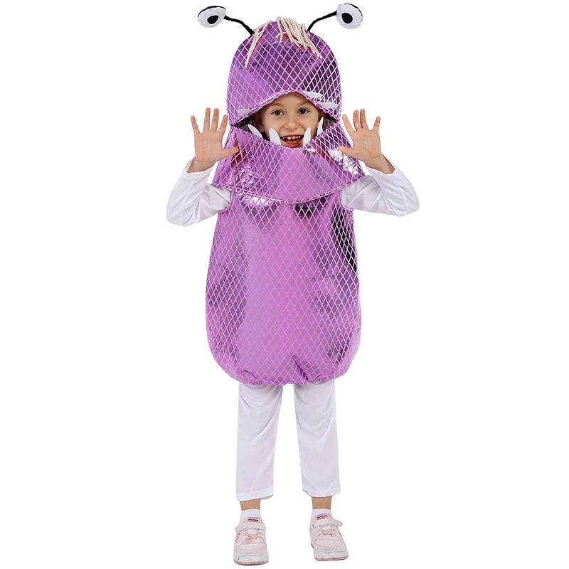 Purple Mary Monsters Child Fancy Dress Up Girl Boo Monster Halloween Costume