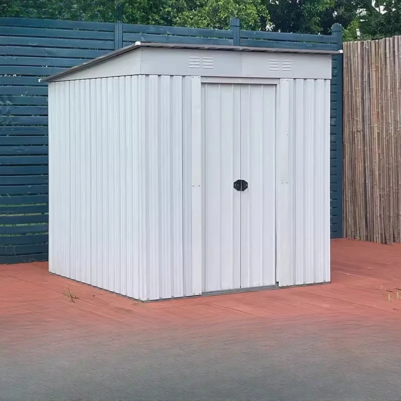 6 X 6 FT Large Outdoor Storage Shed, Metal Utility Tool Sheds with Floor Frame, Steel Garden Shed for Backyard Garden Patio Lawn