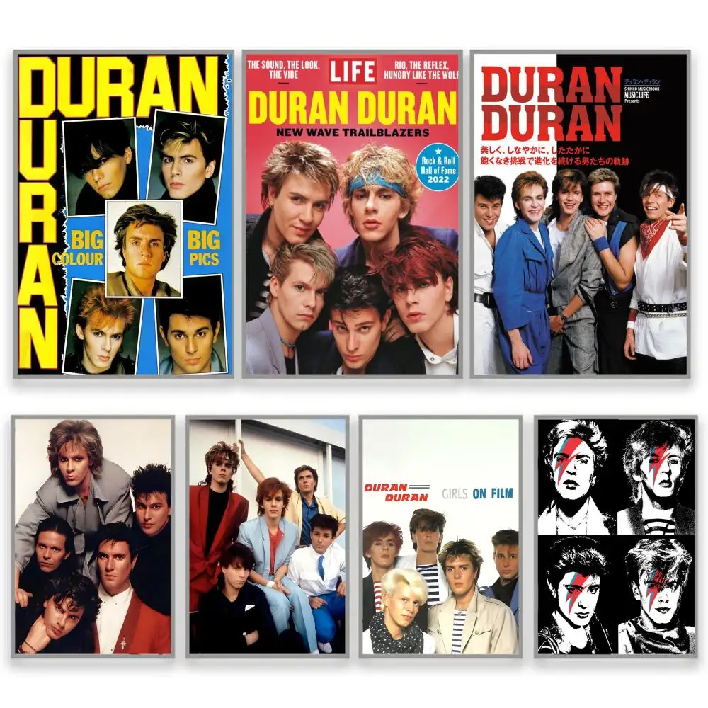 ملصق 80s Band D-Duran Duran ملصق مثالي فني ذاتي اللصق مصمم لمساحات مكتب الطعام المنزلية المتينة