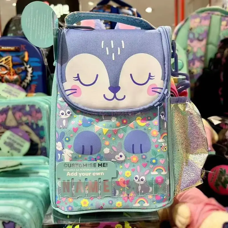 Genuine  Australian Smiggle Backpack With Purple Rabbit Shaped Children\'S Stationery, Student Pencil Case, Backpack, Student Gif