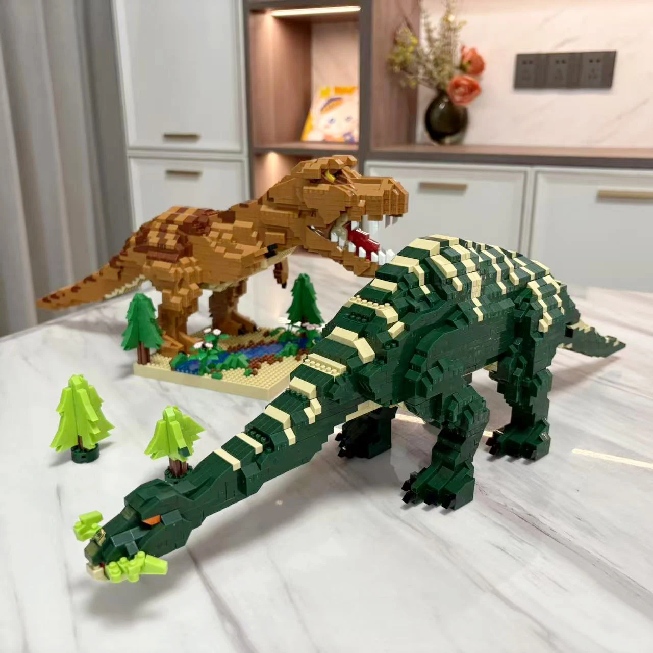 

KNEW BUILT T-rex Stegosaurus Micro Mini Building Block Игрушки-головоломки DIY Сборная игрушка, Создать слово динозавра, Праздничный подарок для детей