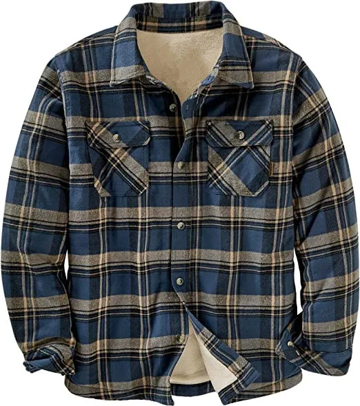 Plaid Cotton Oversize Warm Men Jacket Casual Shirts Sports Winter Jacket 2023 New Style