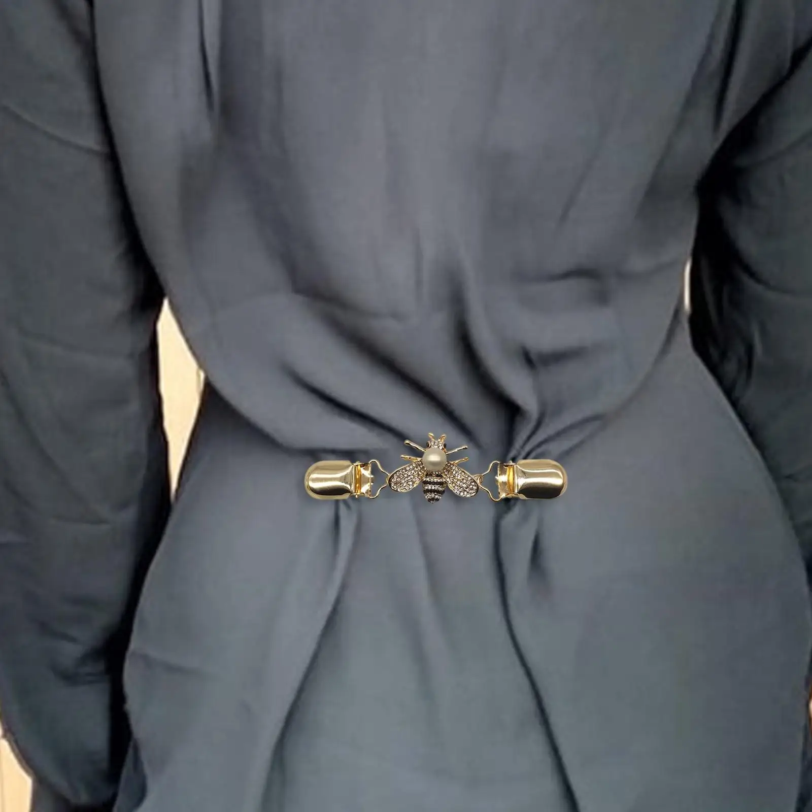 Modern Sweater Cardigan Clip, Bead Brooch Jewelry Accessories Alloy Cloak Clasps for Women Shawl Neckerchief Blouse Dresses