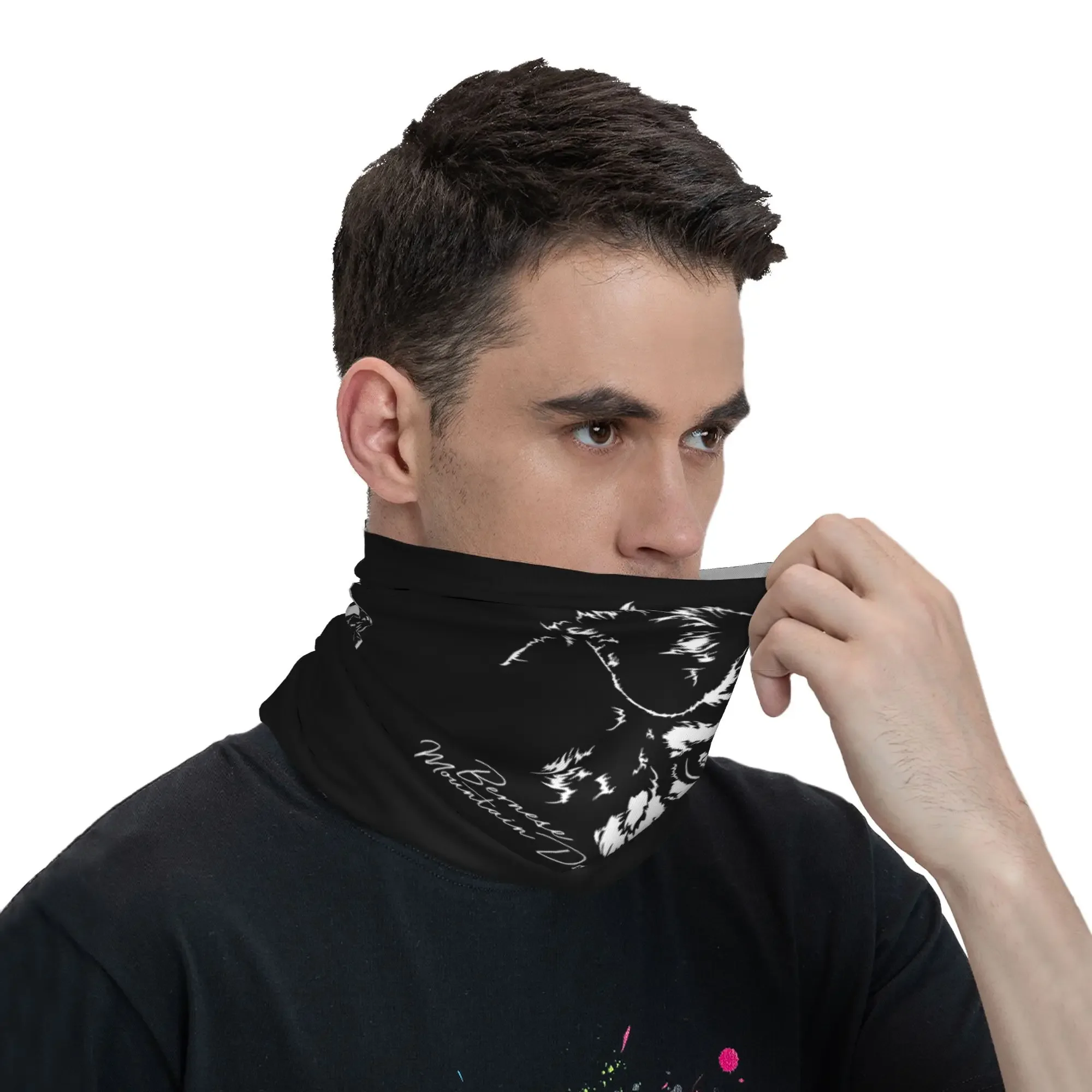 Kopie von Bernese Mountain Dog Bandana Neck Gaiter Printed Mask Scarf Multifunction Headband Running For Men Women Adult Winter - view 5