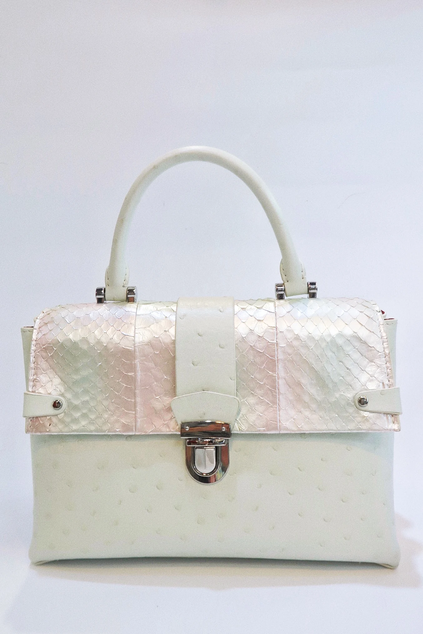 

2024NewStyleSummerSpringFashionGenuineSnakeskinLeatherHandholdCrossbodyWomen'sBagFemale'sBag