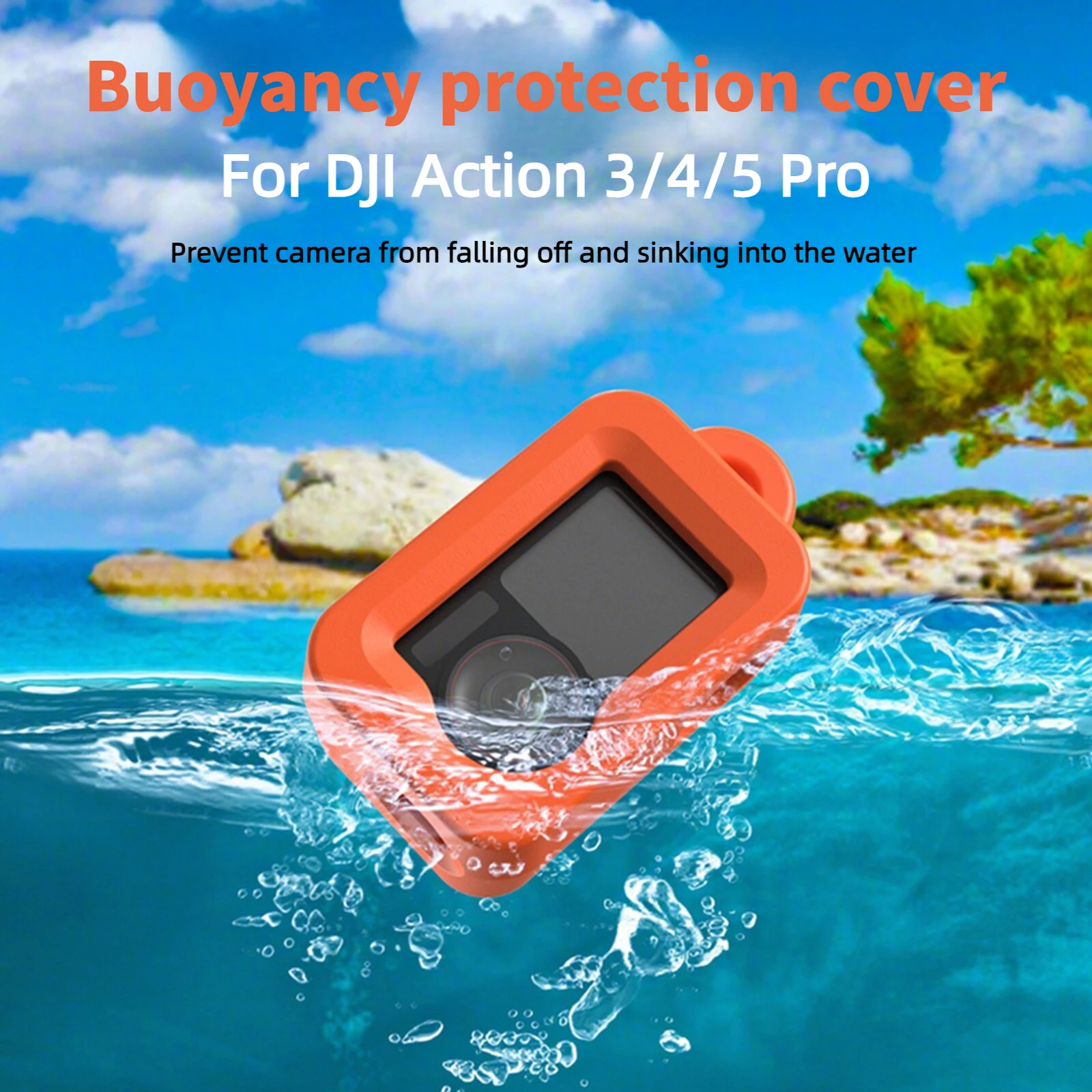 Waterproof Diving Surfing Floating Foam Case Frame For DJI Osmo Action 5 Pro 4 3 Camera Protective Accessories