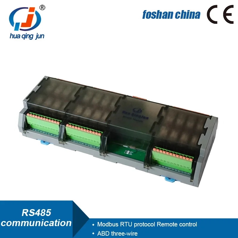 

Huaqingjun 24-Channel RS485 Communication Relay Module SPDT Relays Remote Control Modbus RTU DO Module for SCADA System