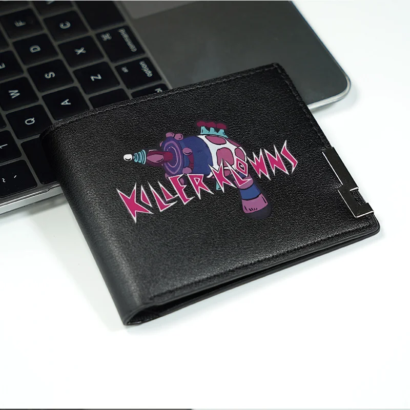 Killer Klowns Portafoglio in PU premium dal design minimalista per uomo, leggero e durevole, accessorio alla moda per il trasporto quotidiano