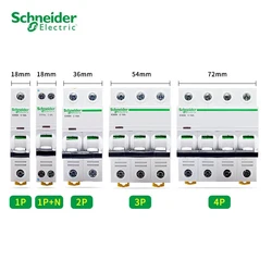 Schneider Circuit breaker Air switch IC65N C25 1P+N C20A 2P 3P C25A 3P C63A 4P 1A 2A 4A 6A 10A 16A 20A 25A 32A 40A 50A 63A
