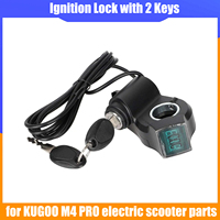Ignition Lock with 2 Keys for KUGOO M4 PRO Electric Scooter Cylinder Starter Switch Locks Keys Kick Scooter Replacement Parts
