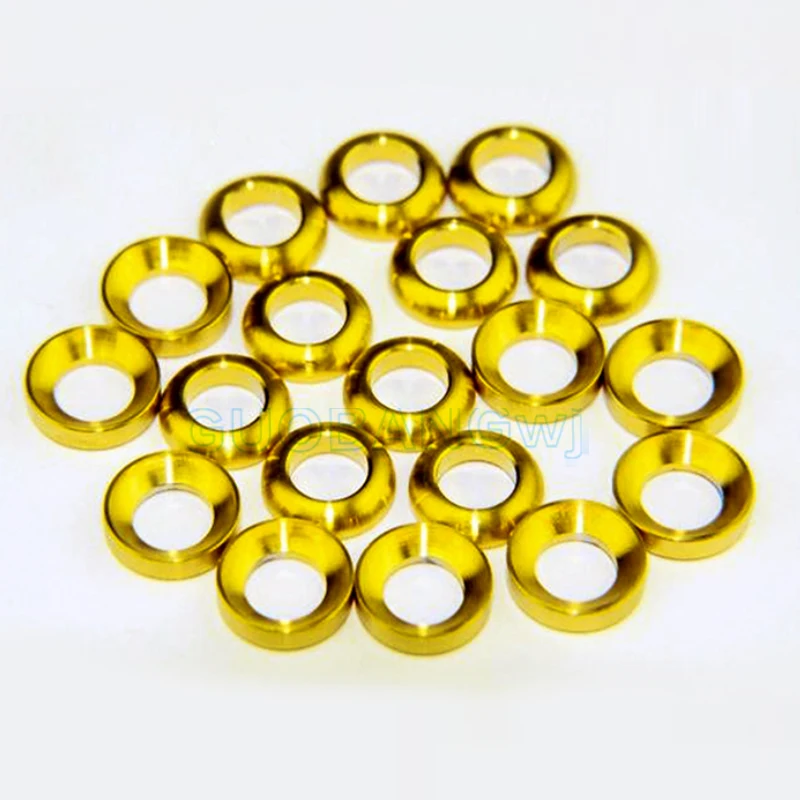 Titanium TC4 Bolt M6 Cone Washer Disc Brake Pad Replacement Upgrade Lightweight High Strength Anti-Rust