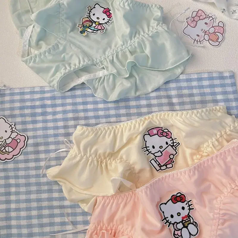 

Miniso Sanrio Hellokitty Kawaii в японском стиле хлопковые удобные мягкие треугольные трусики на день рождения NewGift