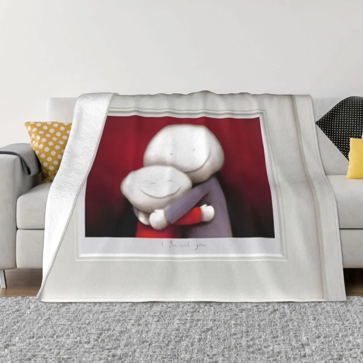 I Missed You by Doug Hyde Throw Blanket Sleeping Bag Luxury Designer Soft Beds christmas gifts Blankets