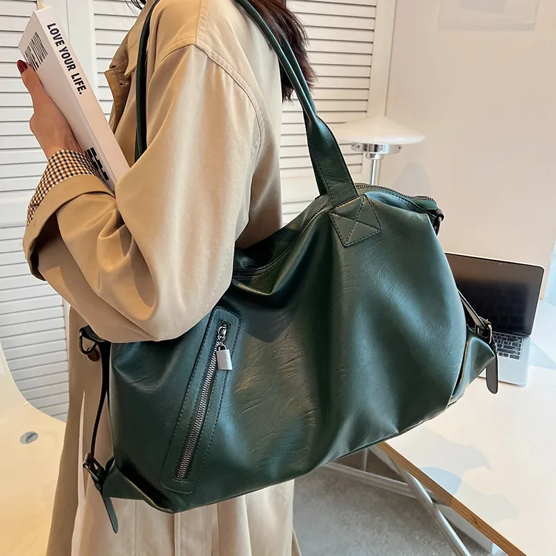 

Женская сумка большой вместимости, новая зимняя мягкая искусственная кожа, женские большие сумки, дизайнерские женские сумки на плечо, дорожные сумки для покупок