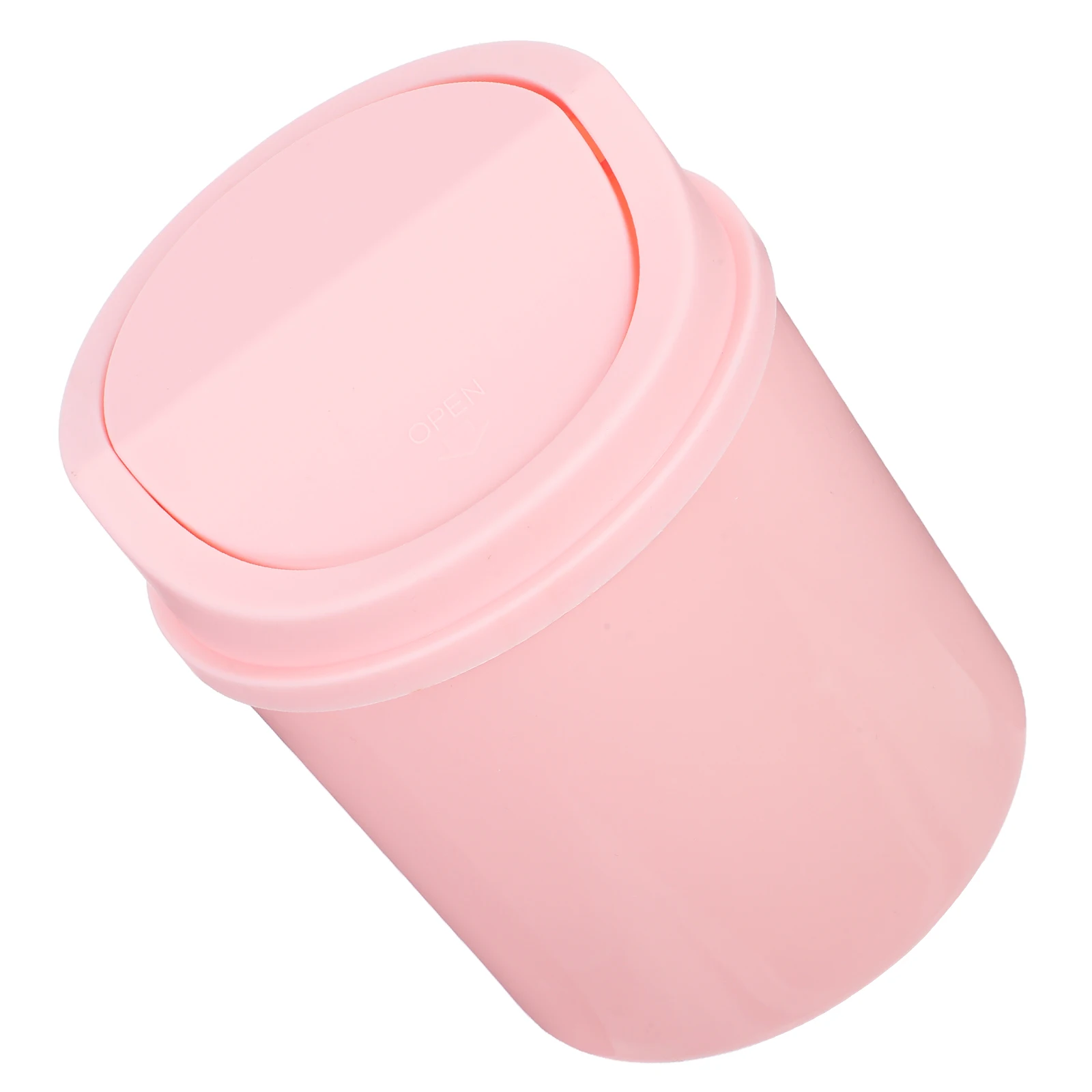 

Compact Mini Desk Trash Can 2L Capacity Modern Swing Lid Waste Receptacle for Office Bedroom Desktop Organization Essential