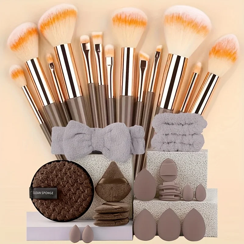 

Professional Makeup Brush Set 8-33Pcs Soft Makeup Brushes Kit Cosmetic Foundation Powder Eyeshadow Kabuki Blending Beauty Tool