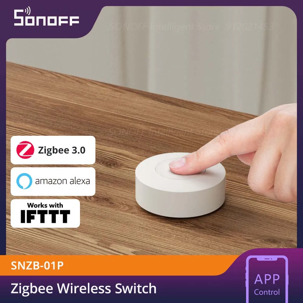 SONOFF SNZB-01P Zigbee Smart Wireless Switch Button Smart Scene Switch Home Automation Control for eWeLink APP Alexa Smartthings