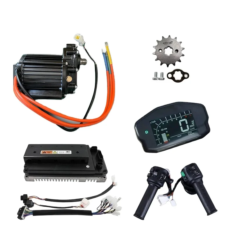 

QS 2000W 120 60H Mid Drive PMSM Motor with Internal Gear Conversion Kit Hot Sale Controller EM-150