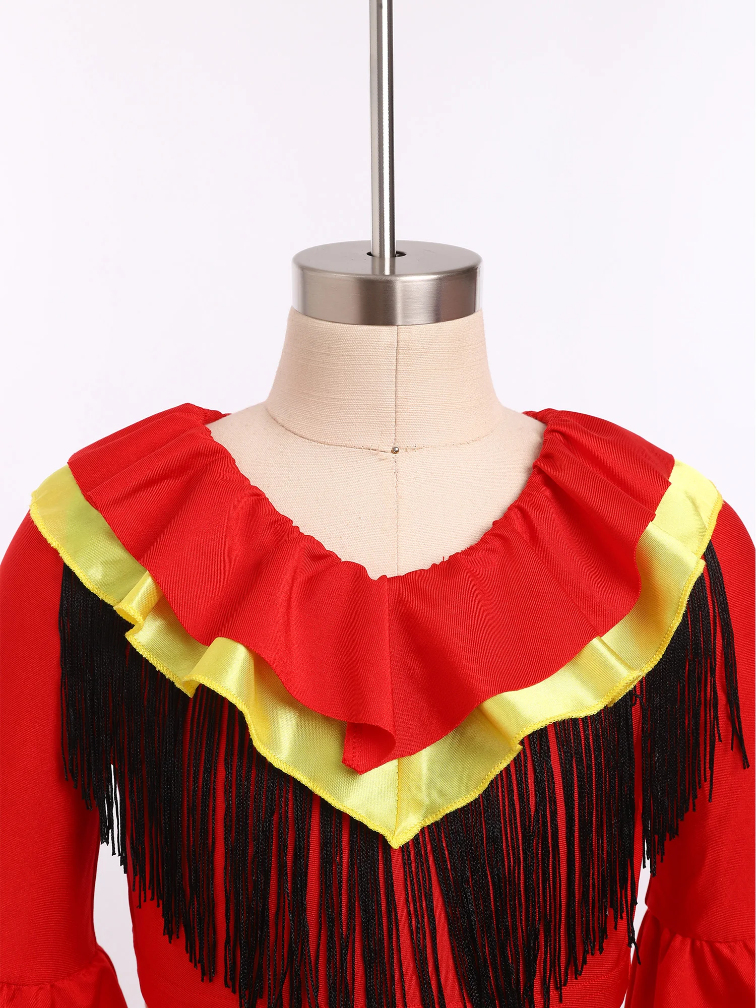 

Детский костюм для девочек в стиле цыганского испанского фламенко: топы-кроп и пышные юбки для карнавала, бальных танцев, танцев живота и вечеринок