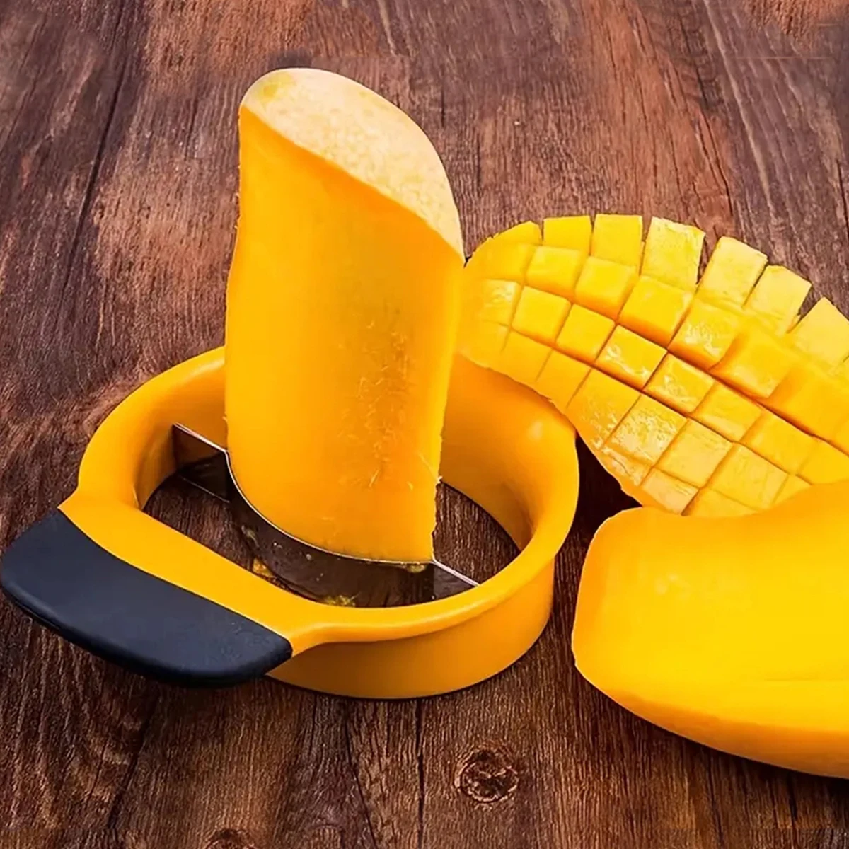 1PC-Mango stainless steel large mango slicer creative divider slicing tool fruit cutter kitchen gadget