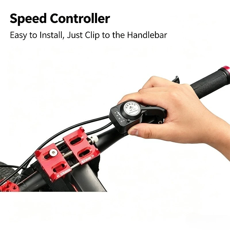 350W Bicycle Power Booster Accessories, Brushless Motor, Polyurethane Roller & Speed Controller for Mountain Bike