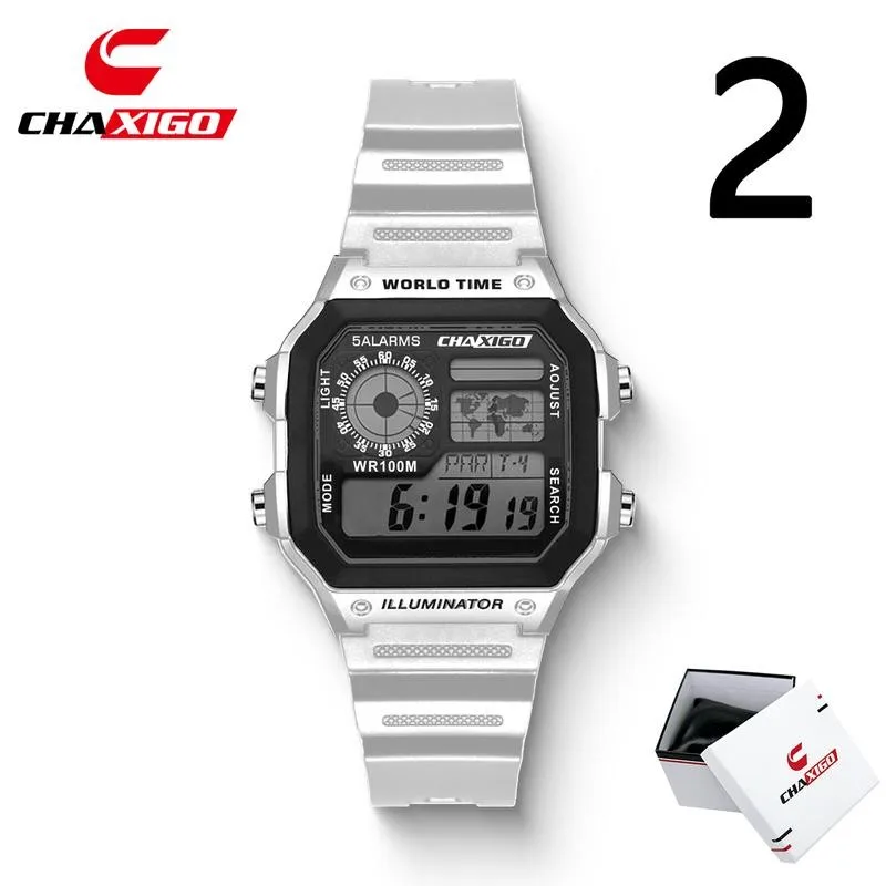 

CHAXIGO Men's Multifunctional Watch, silicone strap, transparent eco-friendly material, luminous, 3ATM water resistant.