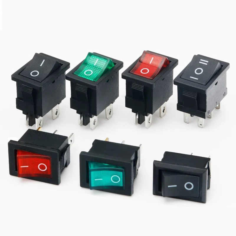 5PCS KCD1 Switch ON-OFF 15*21mm 2Pin Ship Type Switch 6A 250V 10A 125V 15X21 Rocker Switch Power Switch 