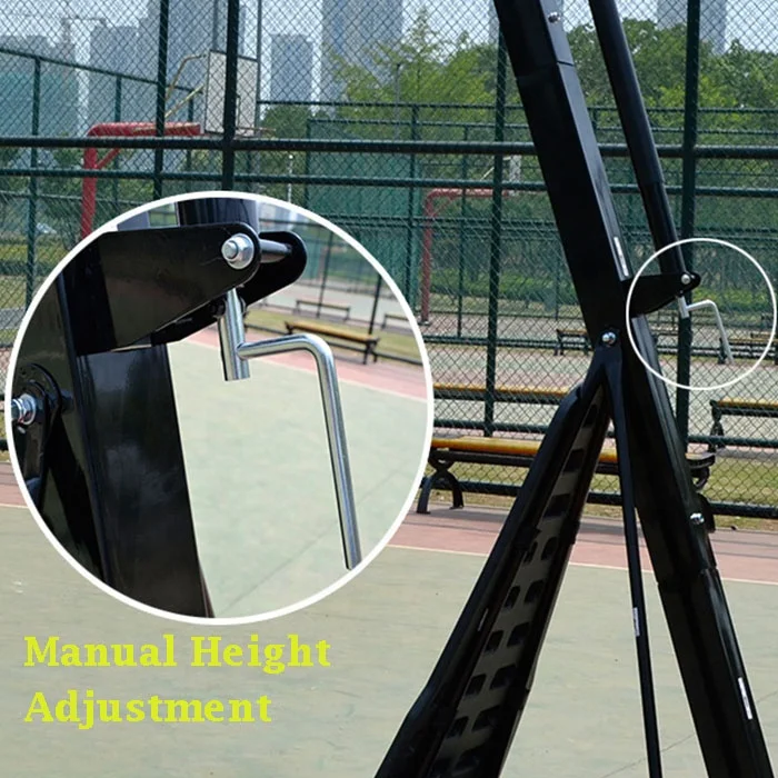 حامل كرة السلة المحمول قابل للتعديل الارتفاع 8ft -10ft 2.5m-3.05m كرة السلة المحمولة هوب الكبار الشباب المراهقين استخدام داخلي في الهواء الطلق