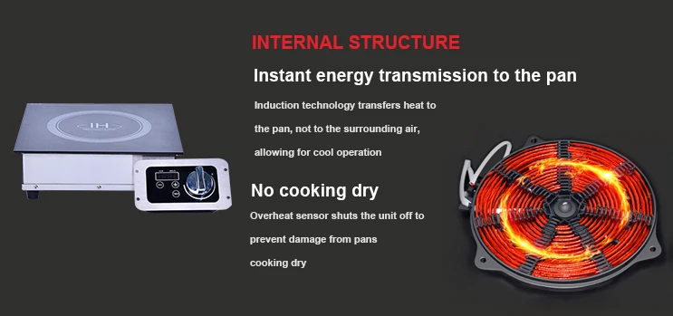 高品質IHクッキングヒーター シングルバーナー IH調理器 5000W クッキングプレート ビルトイン