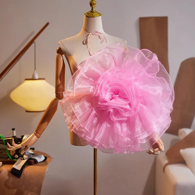 

Женское элегантное дизайнерское платье с большим сетчатым цветком, женское винтажное вечернее платье для фотосъемки, перчатки для вечеринок R2203